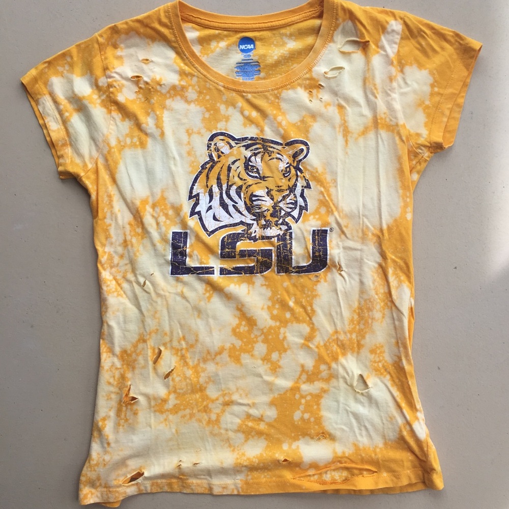 COPY - LSU Distressed Shirt